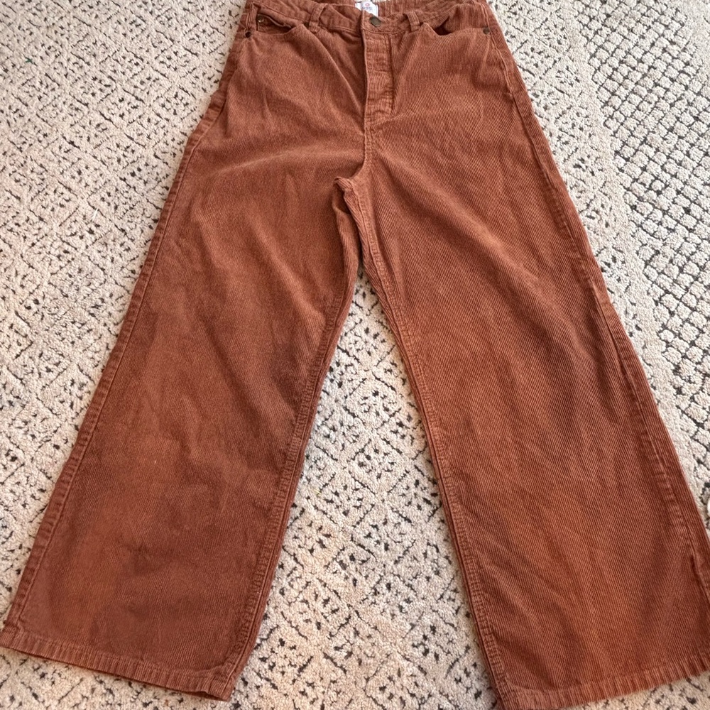 Sisstrevolution‎ Poppy Wide Leg Corduroy Pants - Henna / Rust - Size 29/6 - Picture 4 of 5